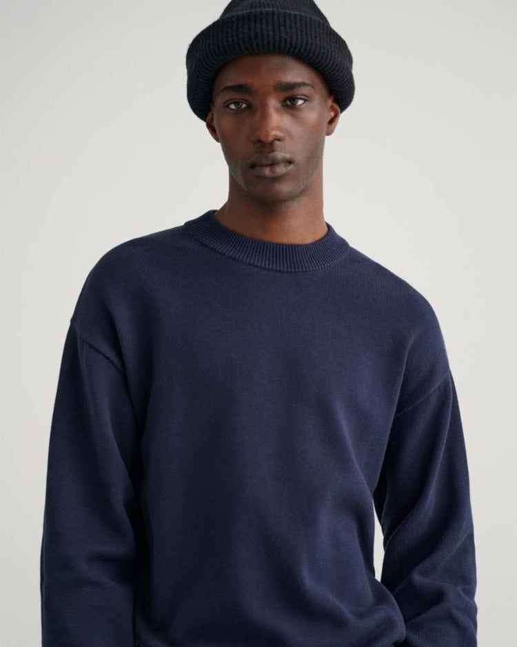 Gant Apparel Mens SUPIMA COTTON RELAXED C-NECK 433/EVENING BLUE