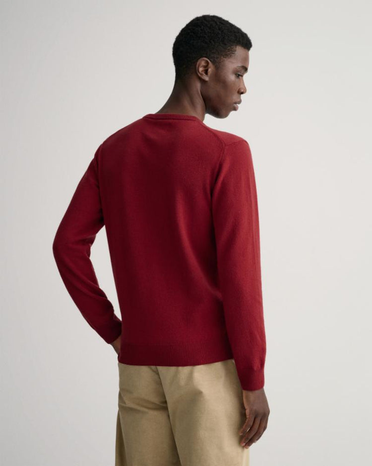 Gant Apparel Mens SUPERFINE LAMBSWOOL CREW 605/PORT RED