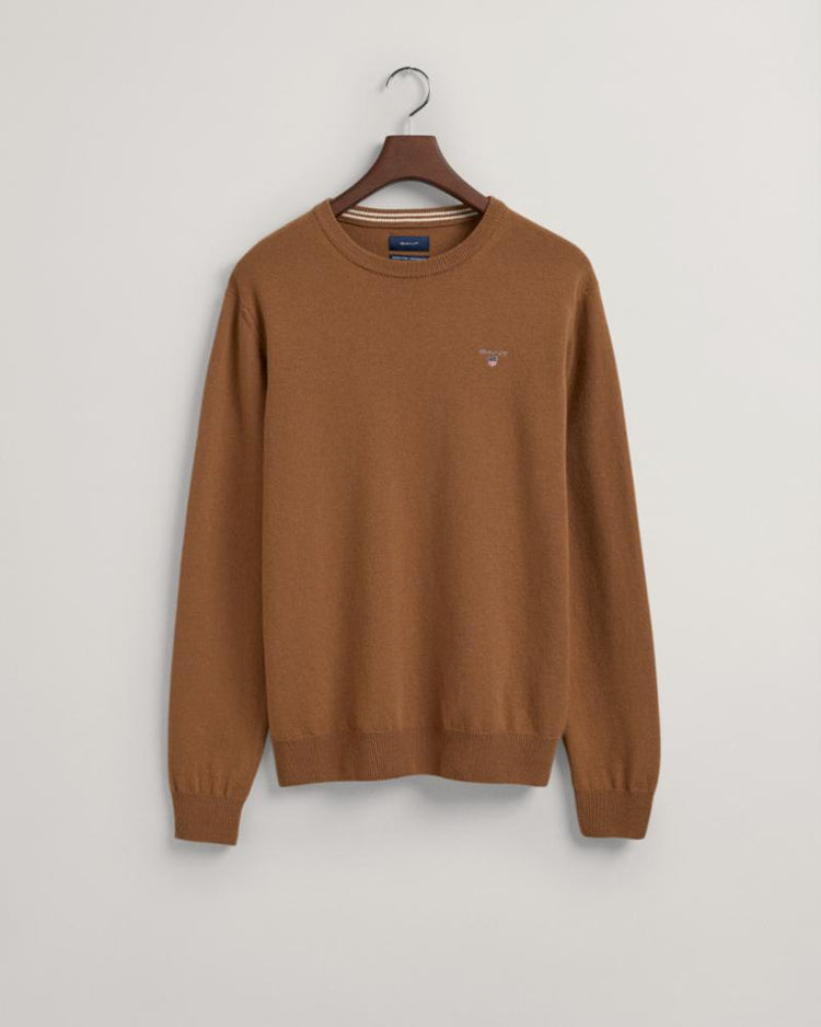 Gant Apparel Mens SUPERFINE LAMBSWOOL CREW 227/WARM EARTH