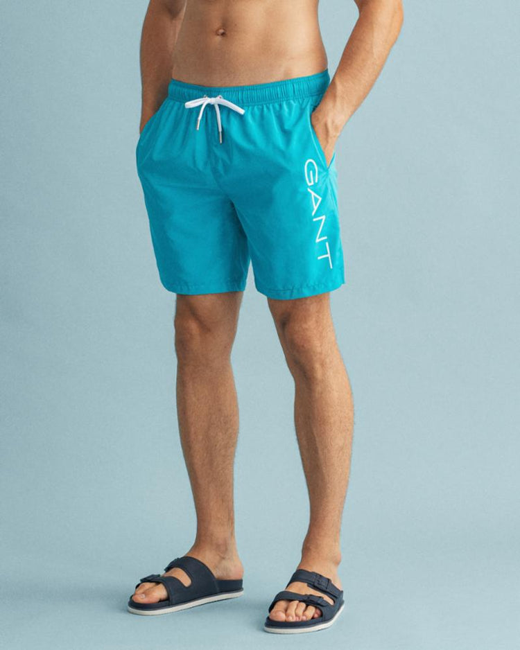 Gant Apparel Mens LC LIGHTWEIGHT LOGO SWIM SHORTS 350/TURQUOISE LAGOON