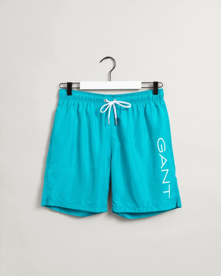 Gant Apparel Mens LC LIGHTWEIGHT LOGO SWIM SHORTS 350/TURQUOISE LAGOON