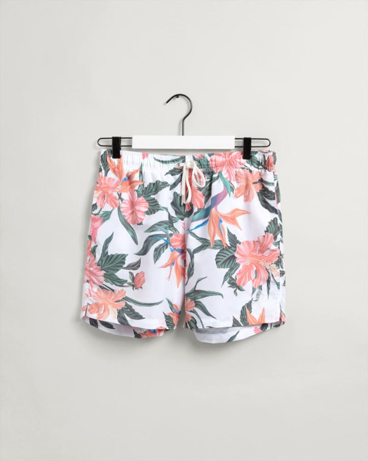 Gant Apparel Mens CF TROPICAL PRINT SWIM SHORTS 113/EGGSHELL