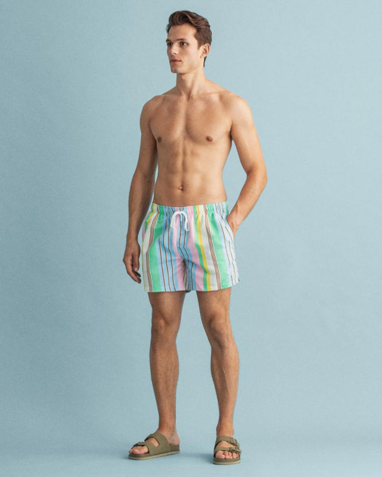 Gant Apparel Mens CF STRIPE PRINT SWIM SHORTS 647/PEONY PINK