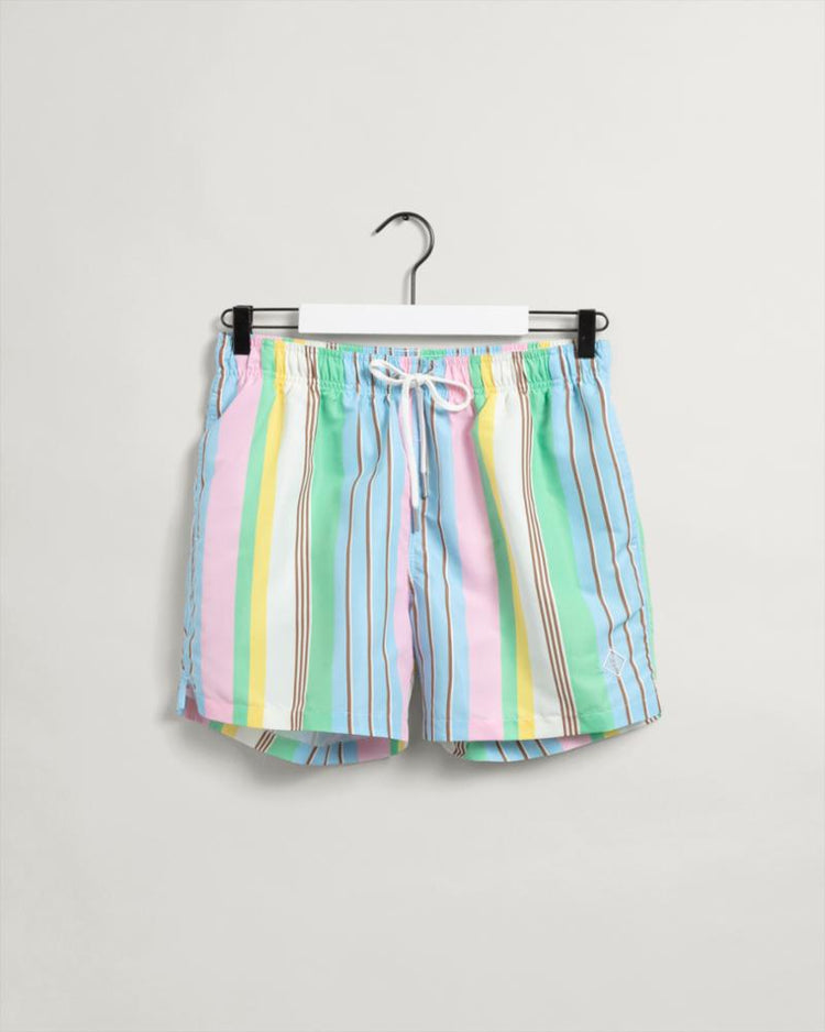 Gant Apparel Mens CF STRIPE PRINT SWIM SHORTS 647/PEONY PINK