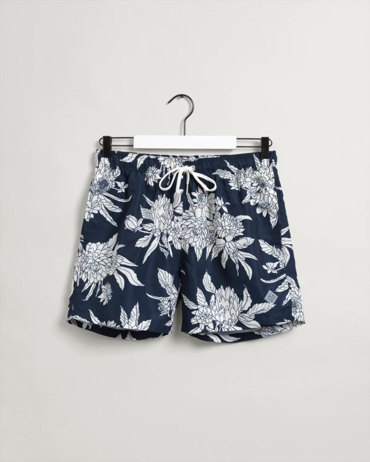 Gant Apparel Mens CF DAHLIA FLOWER PRINT SWIM SHORTS 410/MARINE