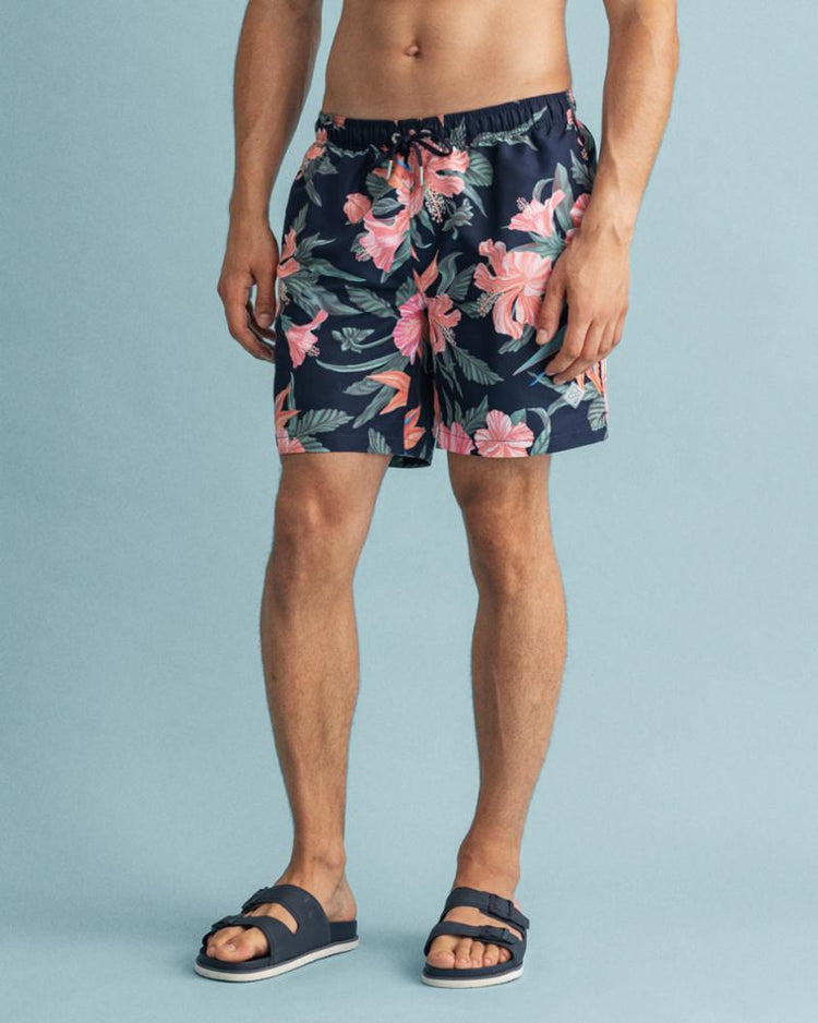 Gant Apparel Mens LC TROPICAL PRINT SWIM SHORTS 410/MARINE