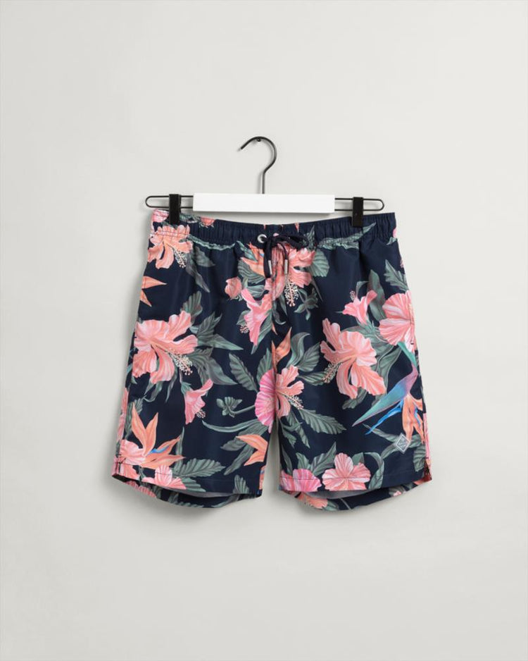 Gant Apparel Mens LC TROPICAL PRINT SWIM SHORTS 410/MARINE