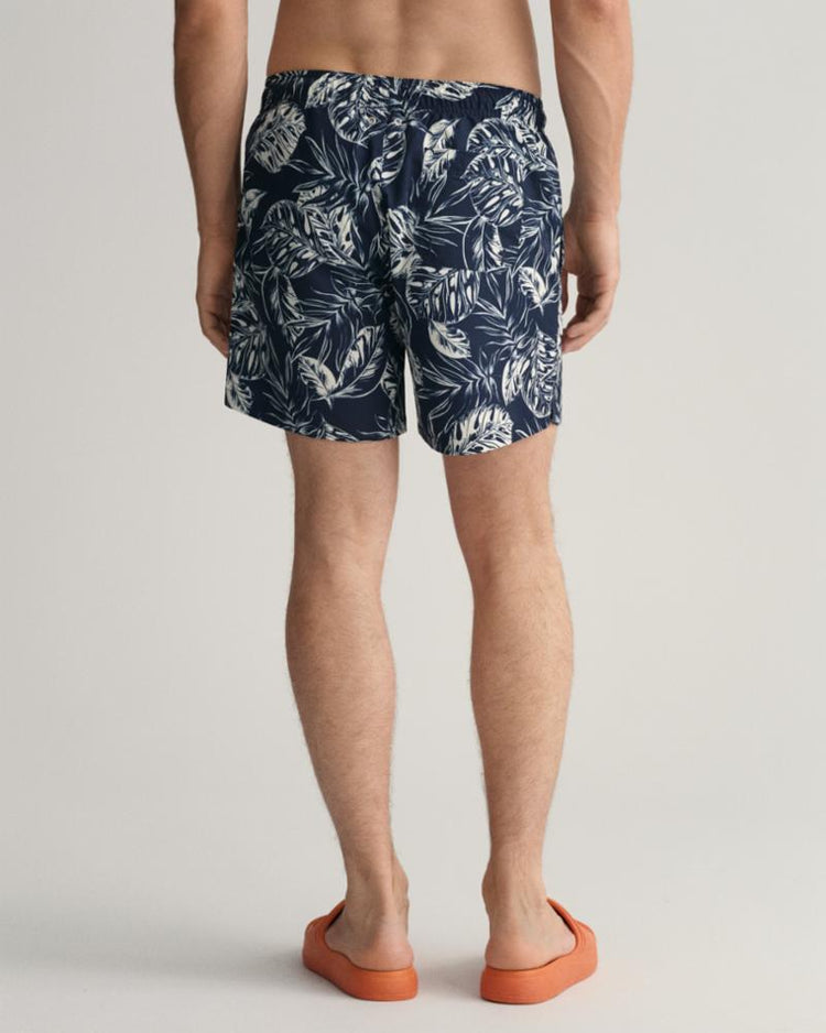 Gant Apparel Mens CF TROPICAL LEAVES PRINT SW SHORTS 410/MARINE