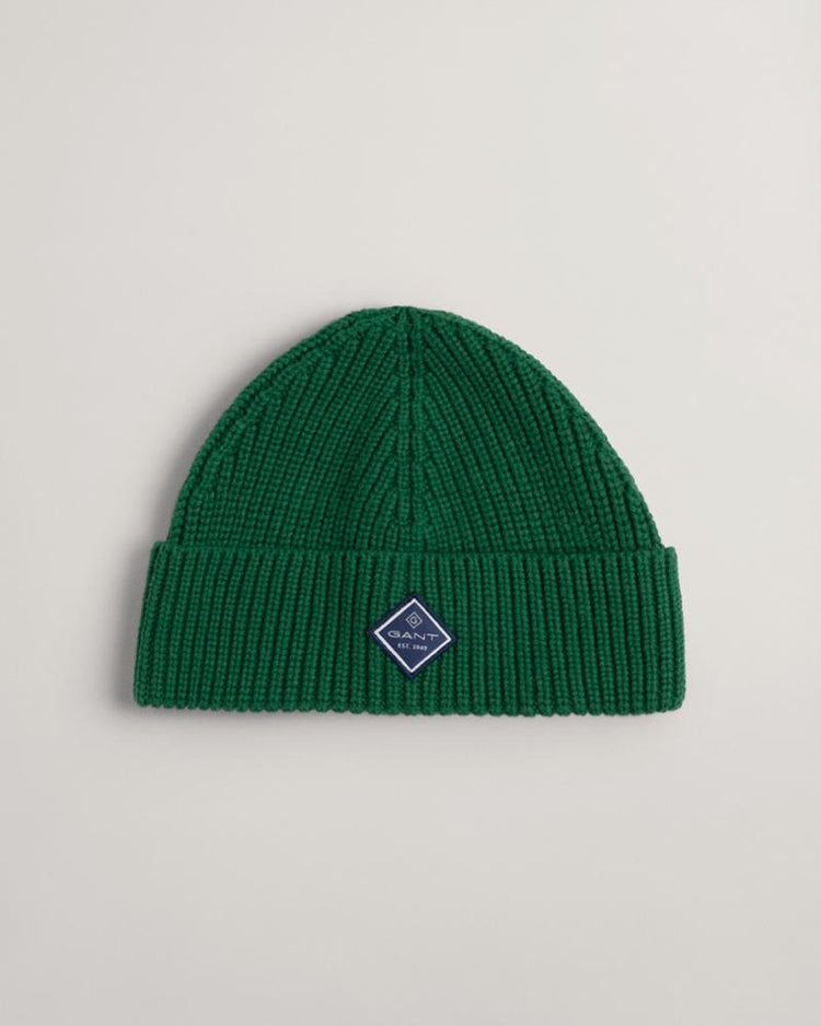 Gant Apparel Mens UNISEX. COTTON RIB KNIT HAT 338/FOREST GREEN