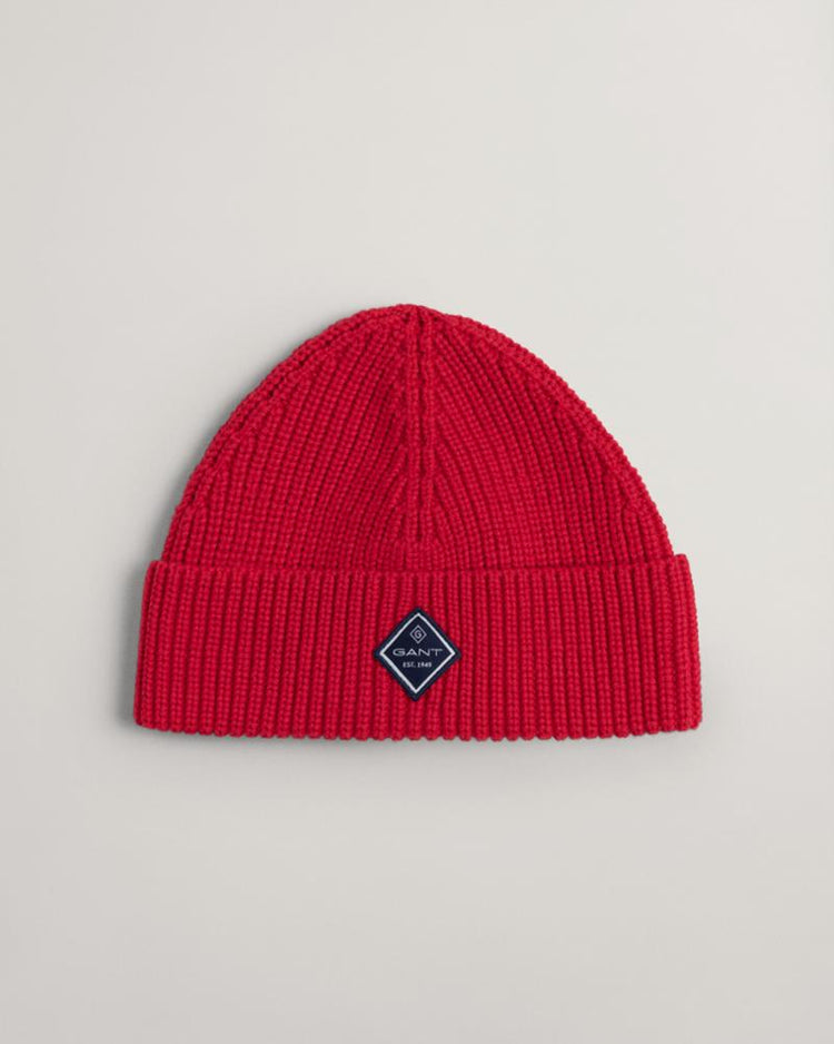 Gant Apparel Mens UNISEX. COTTON RIB KNIT HAT 630/RUBY RED