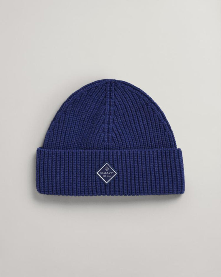 Gant Apparel Mens UNISEX. COTTON RIB KNIT HAT 418/DEEP BLUE