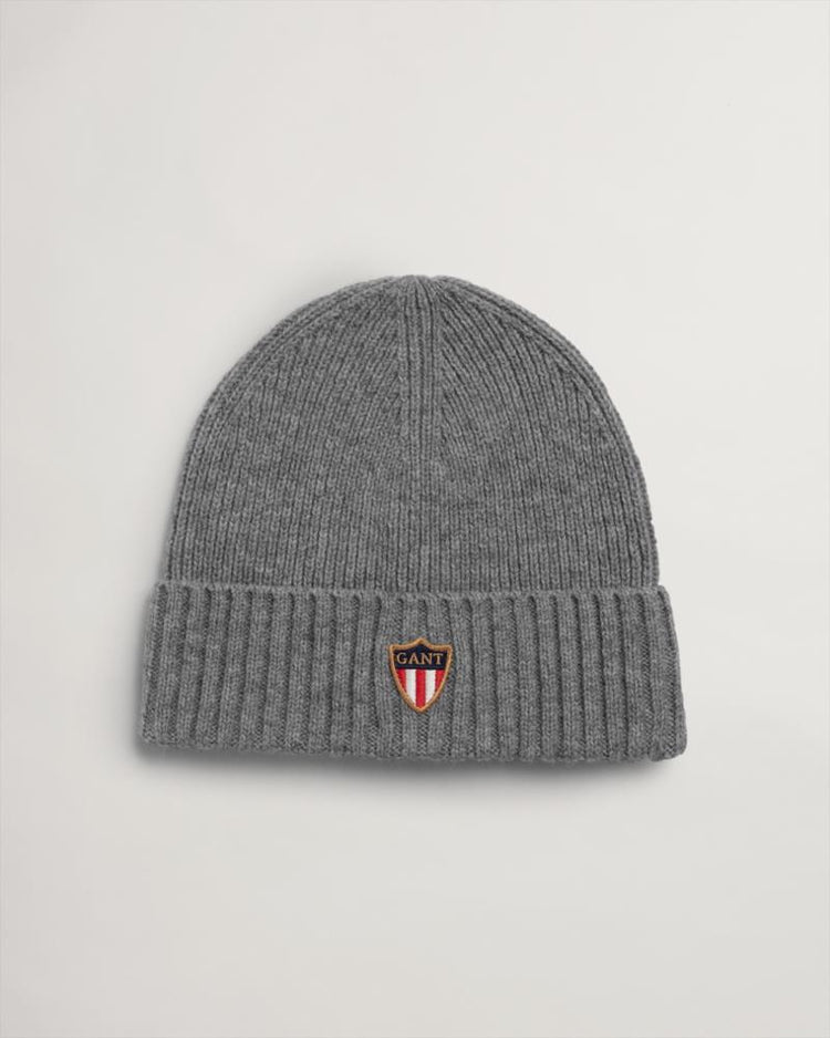 Gant Apparel Mens GANT BANNER SHIELD BEANIE 93/GREY MELANGE