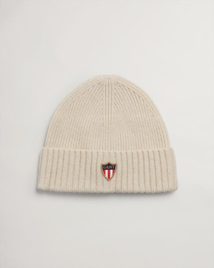 Gant Apparel Mens GANT BANNER SHIELD BEANIE 130/CREAM