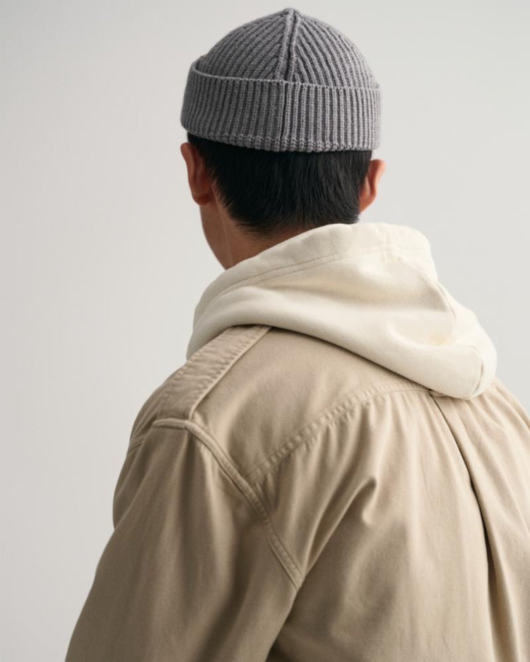 Gant Apparel Mens FISHERMAN COTTON BEANIE 92/DARK GREY MELANGE