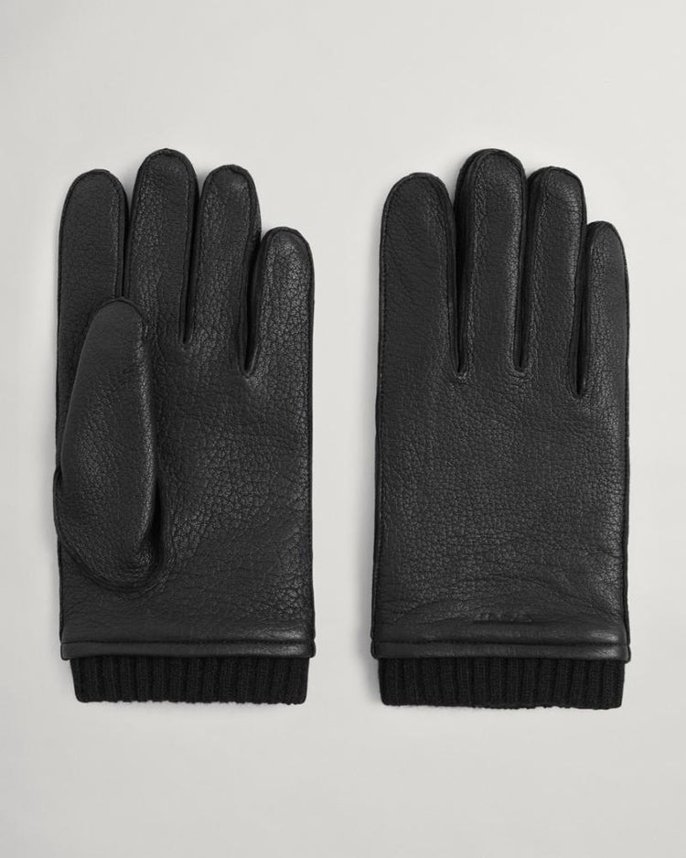 Gant Apparel Mens LEATHER GLOVES 5/BLACK