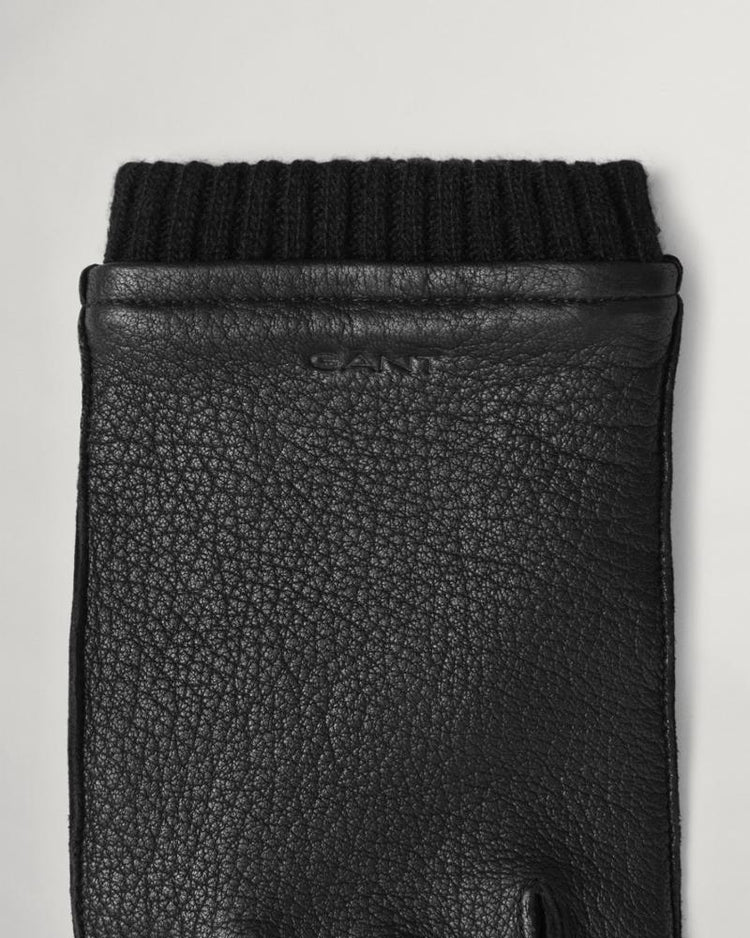 Gant Apparel Mens LEATHER GLOVES 5/BLACK
