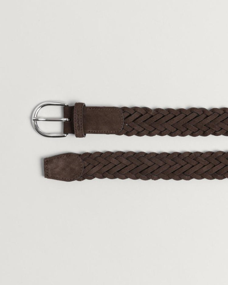 Gant Apparel Mens SUEDE BRAIDED BELT 264/DELICIOSO BROWN