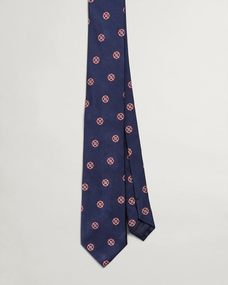 Gant Apparel Mens STIRRING WHEEL SILK TIE 423/PERSIAN BLUE