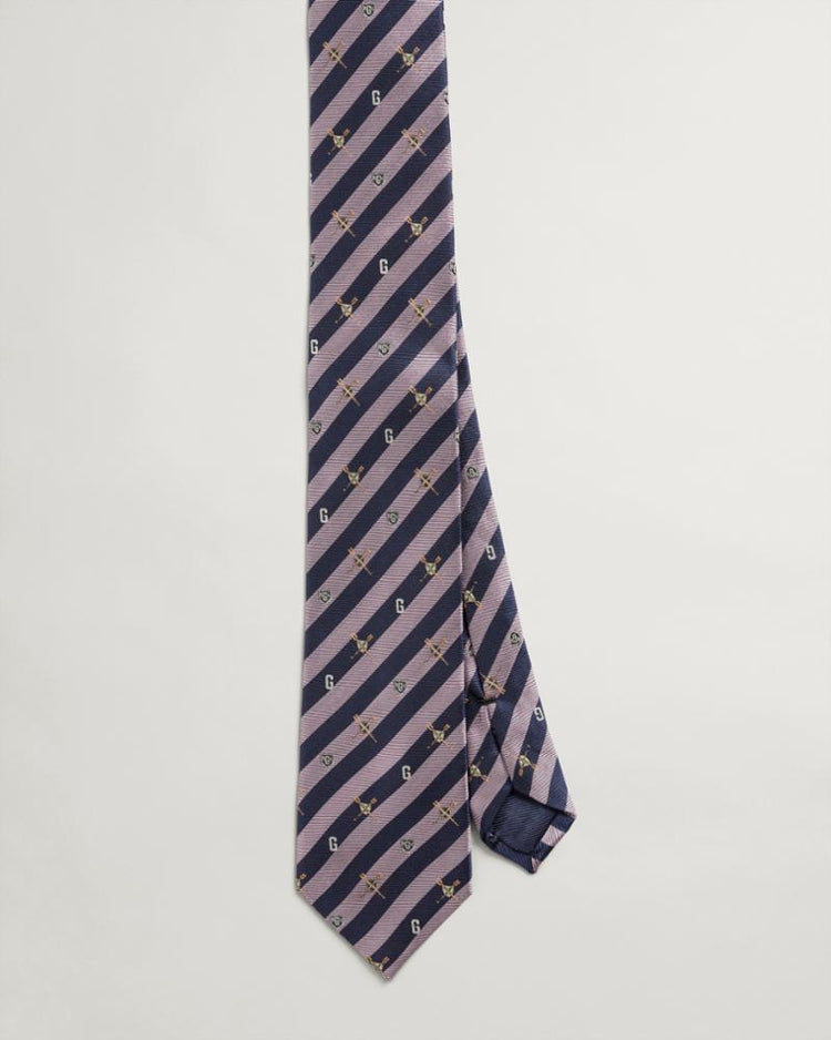 Gant Apparel Mens ALL OVER OARS SILK TIE 614/PREPPY PINK
