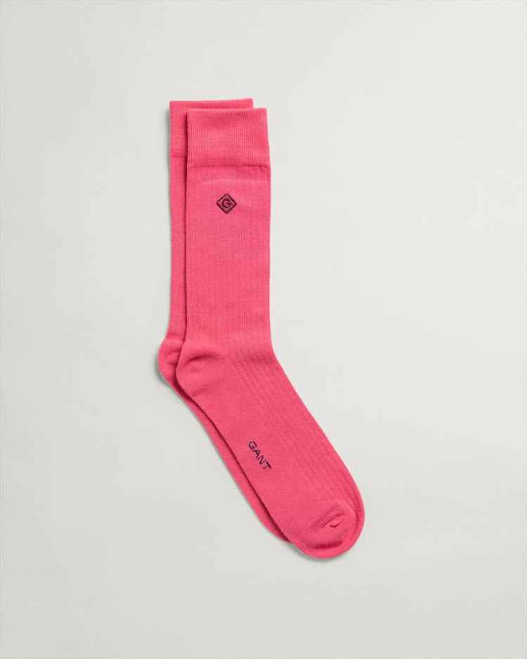 Gant Apparel Mens RIB DIAMOND EMBROIDERY SOCKS 665/RAPTURE ROSE