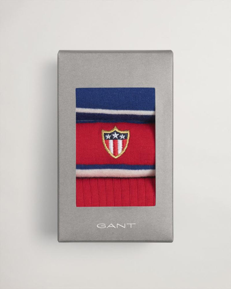 Gant Apparel Mens GANT BANNER SHIELD SOCKS 3P GB 620/BRIGHT RED