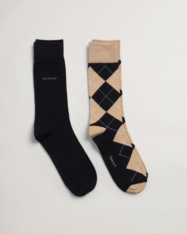 Gant Apparel Mens ARGYLE SOCKS 2-PACK 228/DARK ALMOND