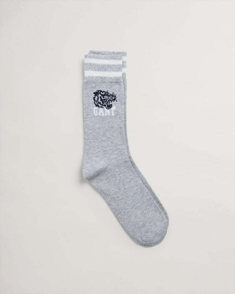 Gant Apparel Mens TIGER INTARSIA SOCKS 94/LIGHT GREY MELANGE