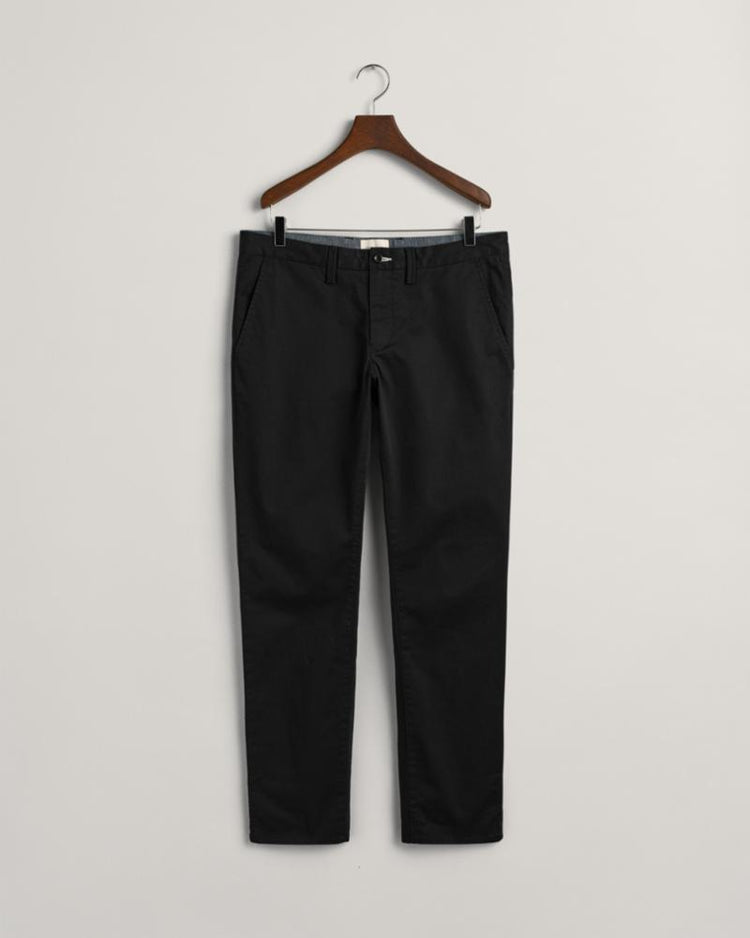 Gant Apparel Mens SLIM TWILL CHINOS 5/BLACK