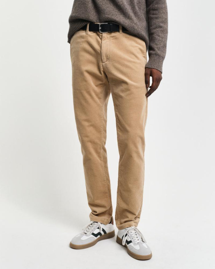 Gant Apparel Mens SLIM CORD CHINOS 248/DARK KHAKI