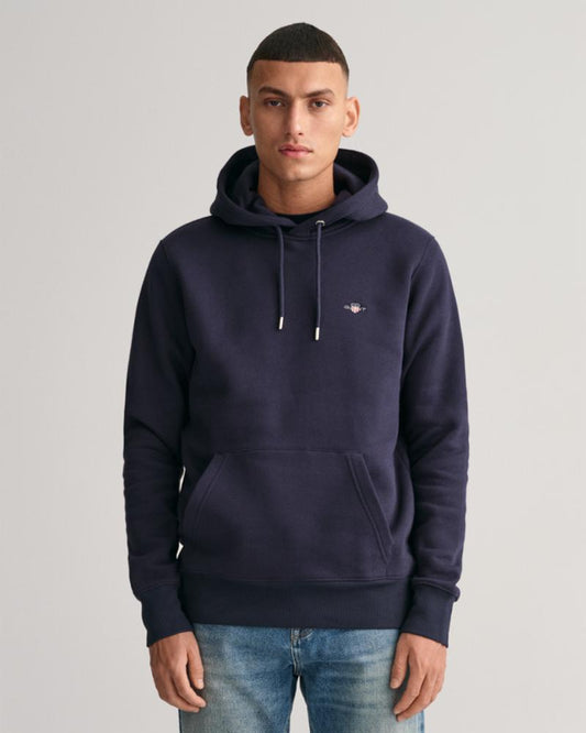 Gant Apparel Mens REG SHIELD HOODIE 433/EVENING BLUE