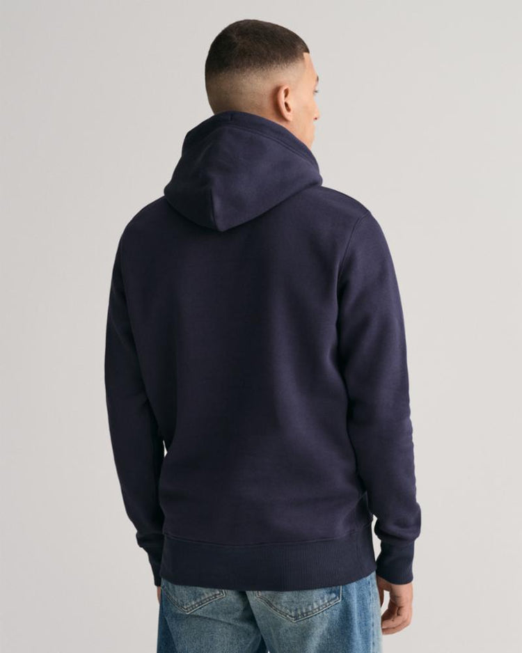 Gant Apparel Mens REG SHIELD HOODIE 433/EVENING BLUE