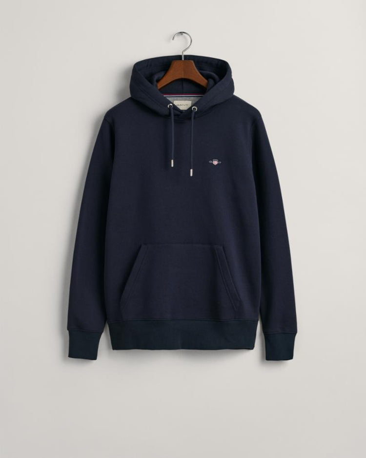 Gant Apparel Mens REG SHIELD HOODIE 433/EVENING BLUE