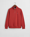 Gant Apparel Mens REG SHIELD HALF ZIP SWEAT 612/IRON RED