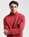 Gant Apparel Mens REG SHIELD HALF ZIP SWEAT 612/IRON RED