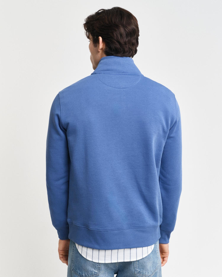 Gant Apparel Mens REG SHIELD HALF ZIP SWEAT 442/VINTAGE BLUE