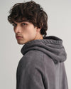 Gant Apparel Mens HEAVY WASH HOODIE 011/DARK GRAPHITE