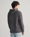 Gant Apparel Mens HEAVY WASH HOODIE 011/DARK GRAPHITE