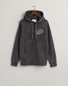 Gant Apparel Mens HEAVY WASH HOODIE 011/DARK GRAPHITE