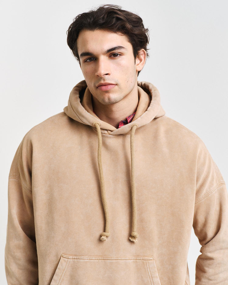 Gant Apparel Mens WORKWEAR HOODIE 269/CARAMEL BEIGE