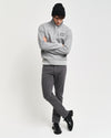 Gant Apparel Mens SMALL GRAPHIC SWEAT HALF ZIP 093-GREY MELANGE