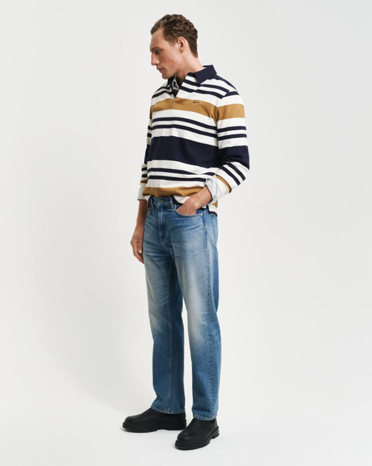 Gant Apparel Mens MULTISTRIPE HEAVY RUGGER 244/CUMIN BEIGE