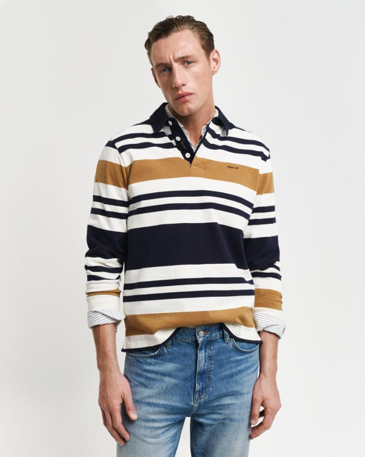 Gant Apparel Mens MULTISTRIPE HEAVY RUGGER 244/CUMIN BEIGE