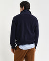 Gant Apparel Mens GRAPHIC FLEECE HALF ZIP 433/EVENING BLUE