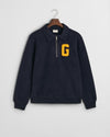 Gant Apparel Mens GRAPHIC FLEECE HALF ZIP 433/EVENING BLUE