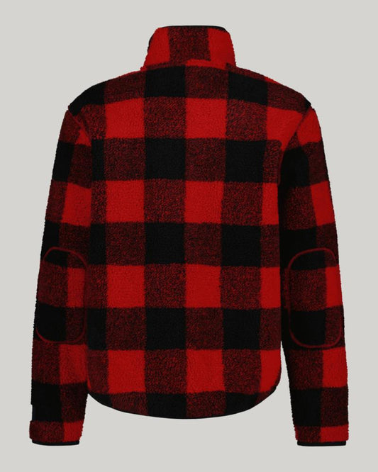 Gant Apparel Mens CHECKED FLEECE JACKET 620/BRIGHT RED