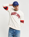 Gant Apparel Mens COLORBLOCK SLEEVE CNECK 130/CREAM