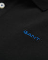 Gant Apparel Mens REG CONTRAST PIQUE LS RUGGER 005/BLACK