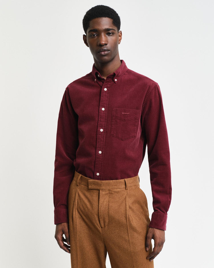 Gant Apparel Mens REG UT CORDUROY SHIRT 638/WINE RED