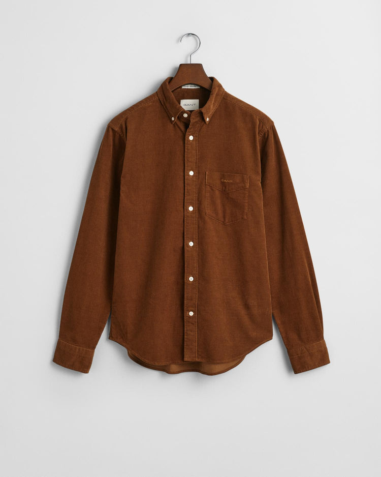 Gant Apparel Mens REG UT CORDUROY SHIRT 220/COCAO BROWN