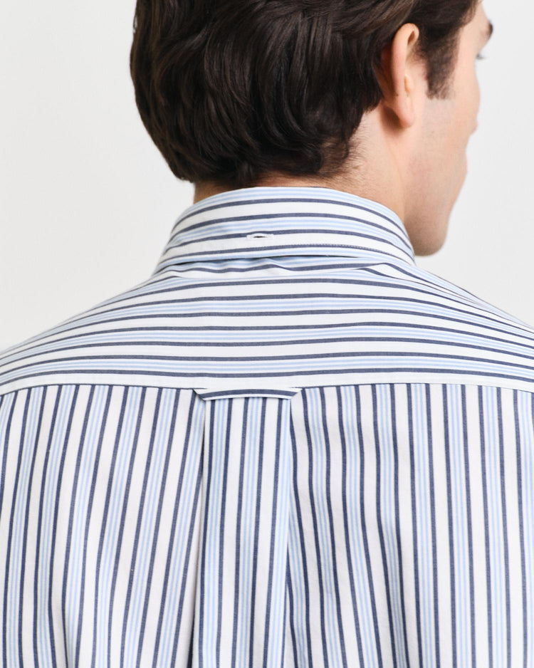 Gant Apparel Mens REG POPLIN STRIPE SHIRT 427/CLEAR SKY